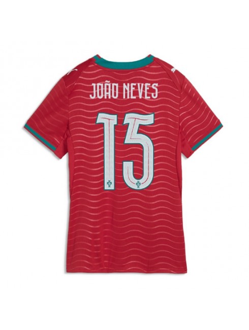 Portugal Joao Neves #15 Heimtrikot für Frauen WM 2026 Kurzarm Portugal Joao Neves #15 Heimtrikot für Frauen WM 2026 Kurzarm